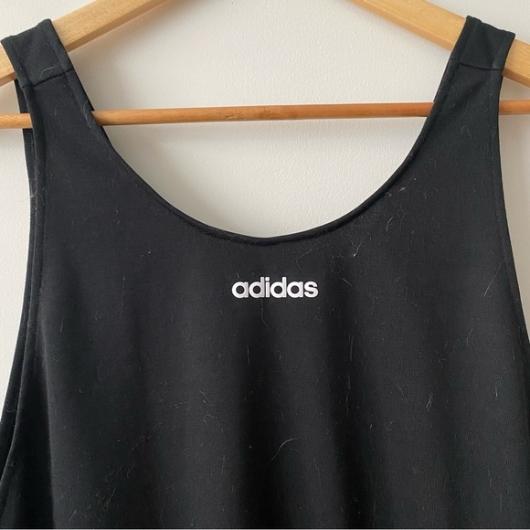 Adidas AAA Performance Scoop Neck Tank Romper Jumpsuit Black Size Medium - Picture 3 of 16